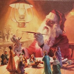 Santa Streched Canvas